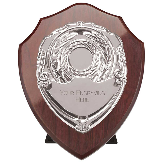 Picture of Reward Shield & Front Mahogany & Silver 175mm