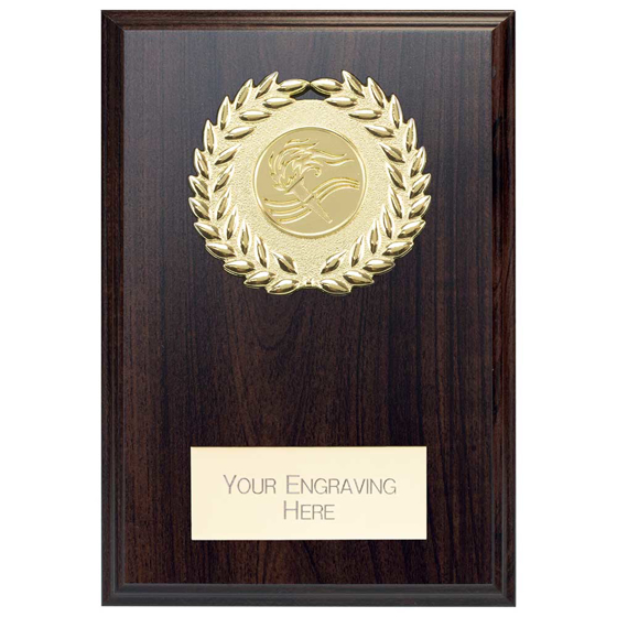 Picture of Reward Wreath Plaque Mahogany 150x110mm