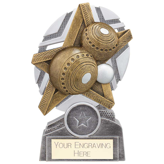 Picture of The Stars Bowls Plaque Award Silver & Gold 130mm