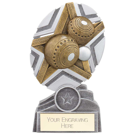 Picture of The Stars Bowls Plaque Award Silver & Gold 150mm