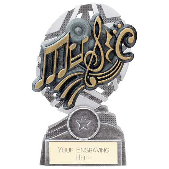 Picture of The Stars Music Plaque Award Silver & Gold 150mm