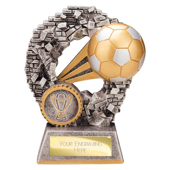 Picture of Blast Out Football Award Antique Silver & Gold 120mm