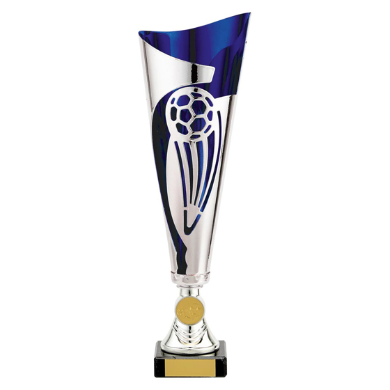 Picture of Champions Football Cup Silver & Blue 325mm