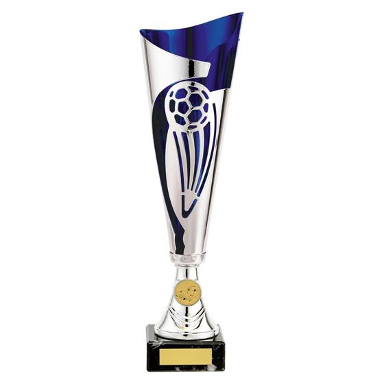 Picture of Champions Football Cup Silver & Blue 340mm