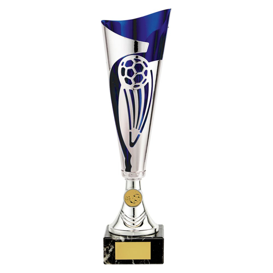 Picture of Champions Football Cup Silver & Blue 360mm