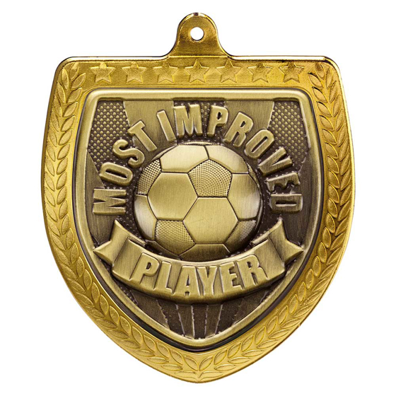 Picture of Cobra Football Most Improved Shield Medal Gold 75mm