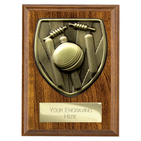 Picture of Cobra Plaque Cricket Award Walnut 125mm