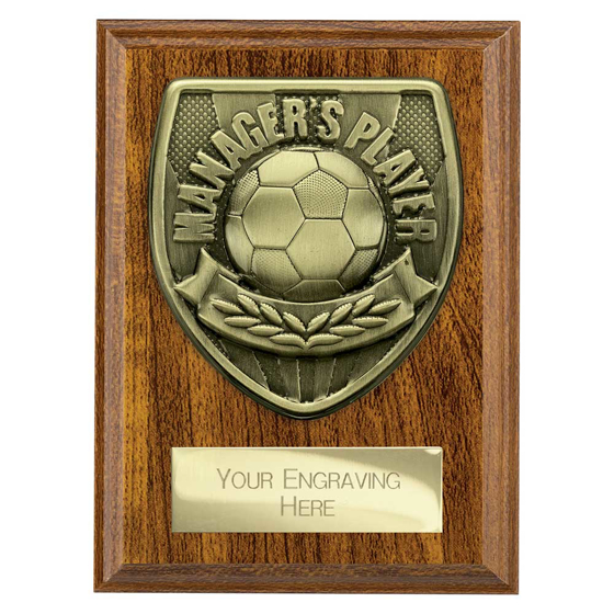 Picture of Cobra Plaque Managers Player Award Walnut 125mm