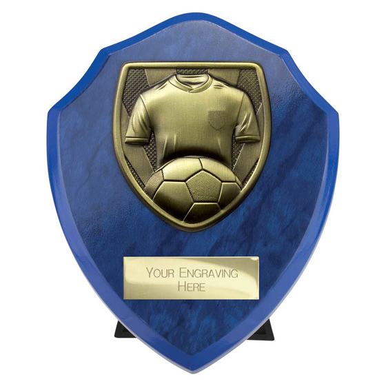 Picture of Cobra Shield Football Shirt & Ball Award Azure Blue 125mm