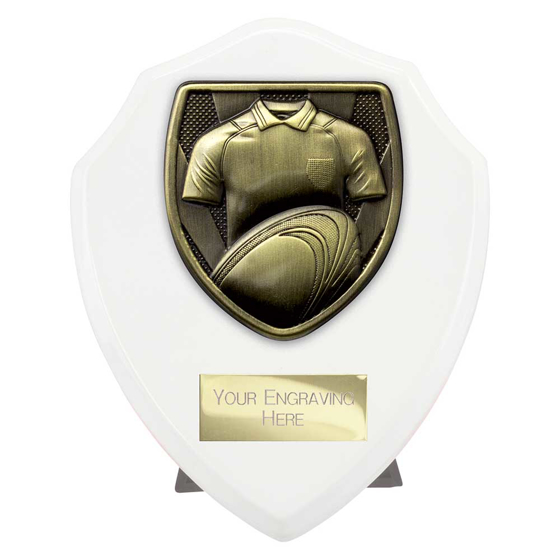 Picture of Cobra Shield Rugby Shirt & Ball Award Arctic White 125mm