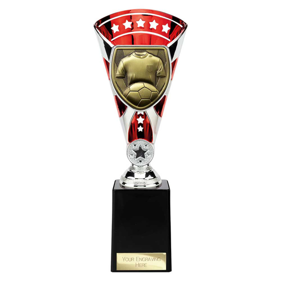 Picture of Cobra Star Cup Football Shirt & Ball Silver & Red 255mm