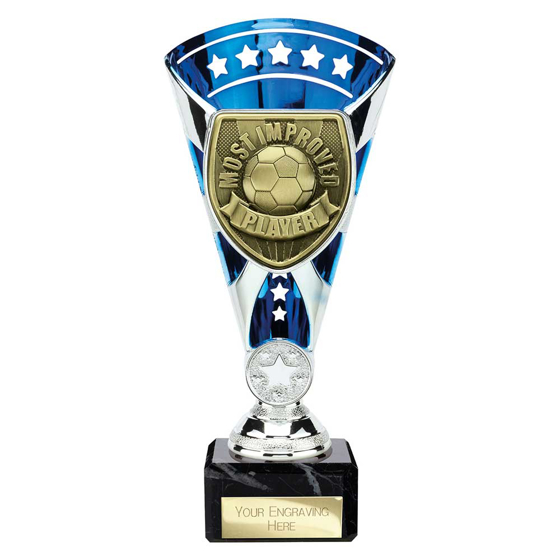 Picture of Cobra Star Cup Most Improved Player Silver & Blue 210mm