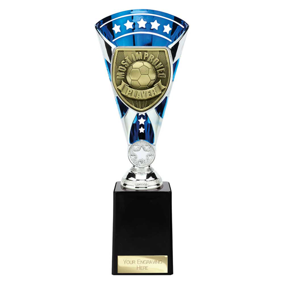 Picture of Cobra Star Cup Most Improved Player Silver & Blue 255mm