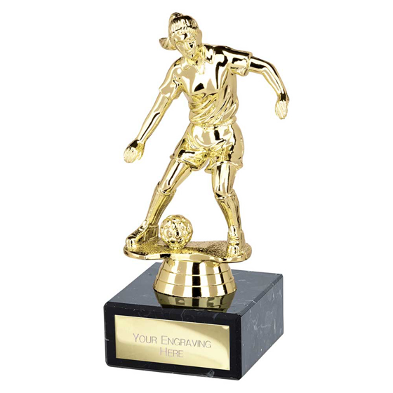 Picture of Dominion Female Football Trophy Gold 140mm