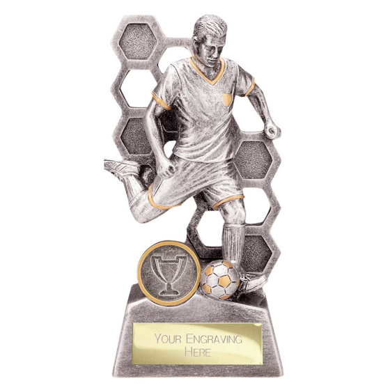 Picture of Dynamo Male Football Award Antique Silver & Gold 170mm