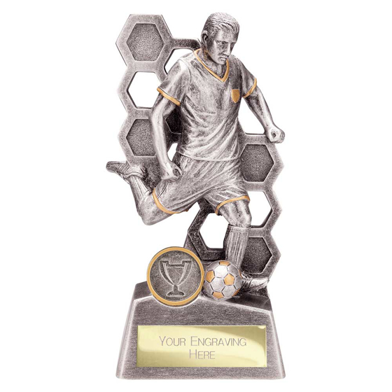 Picture of Dynamo Male Football Award Antique Silver & Gold 190mm