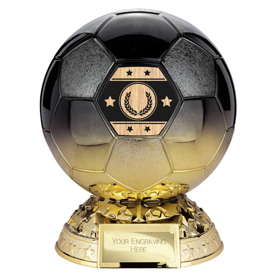 Picture of Elite Football Heavyweight Award Carbon Black to Gold 185mm