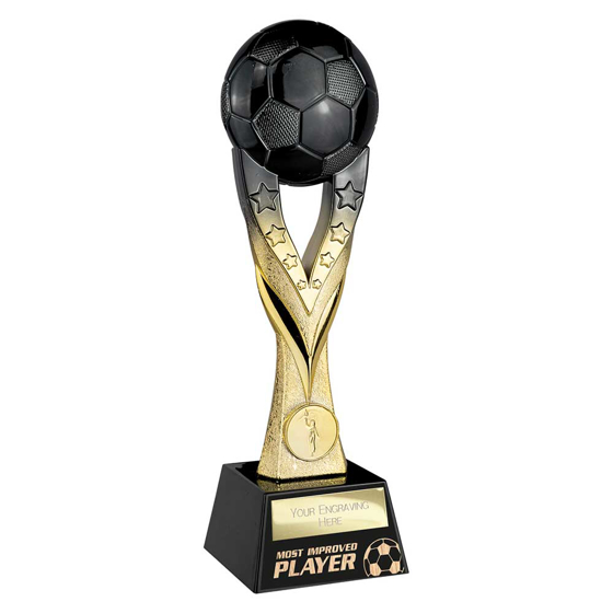 Picture of Extreme Football Most Improved Player Award Carbon Black & Gold 255mm