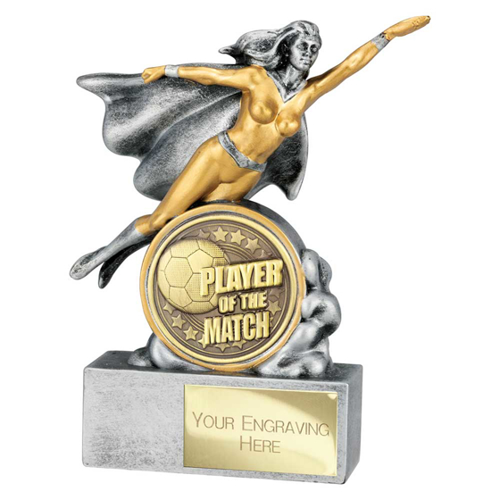 Picture of Hero Female Player of Match Award Antique Silver 140mm