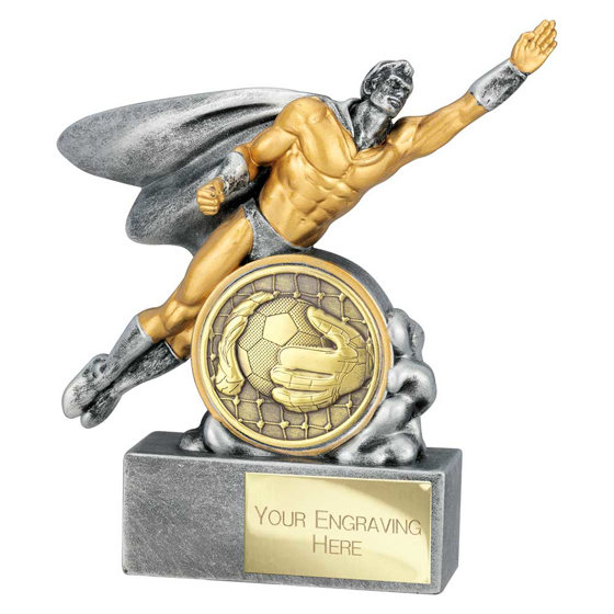 Picture of Hero Male Goalkeeper Award Antique Silver 140mm