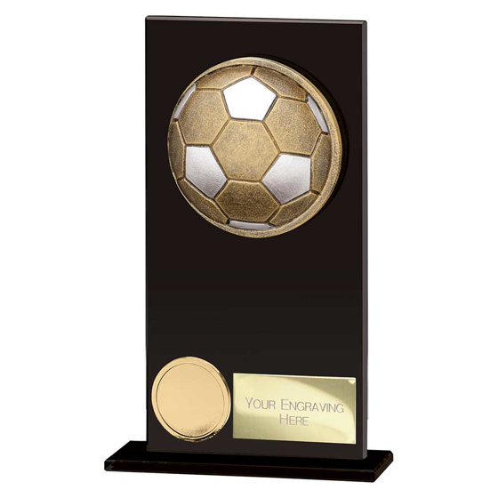 Picture of Ikon Hero Football Glass Award Jet Black 160mm