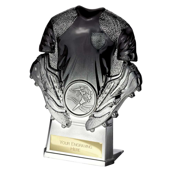 Picture of Invincible Football Plaque Shirt Carbon Black to Gunmetal 120mm