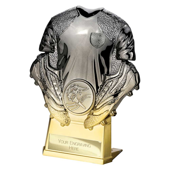 Picture of Invincible Rugby Shirt Plaque Award Gunmetal & Gold 120mm