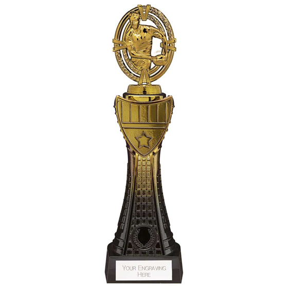 Picture of Maverick Heavyweight Rugby Award Black & Gold 315mm