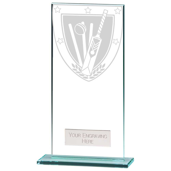 Picture of Millennium Cricket Jade Glass Award 180mm