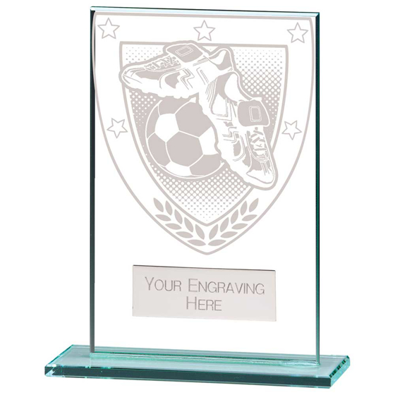 Picture of Millennium Football Boot & Ball Jade Glass Award 125mm