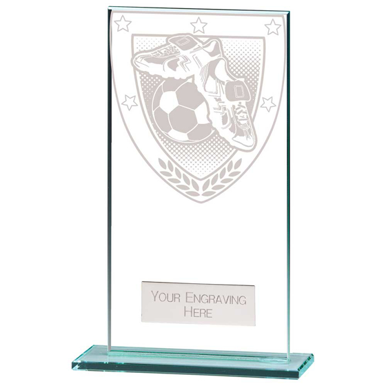 Picture of Millennium Football Boot & Ball Jade Glass Award 160mm