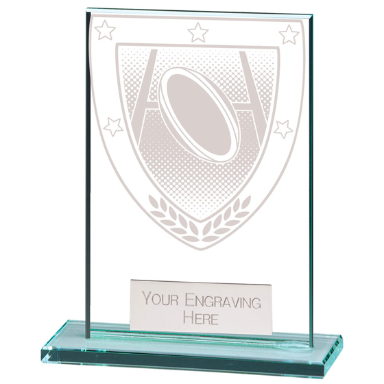 Picture of Millennium Rugby Jade Glass Award 80mm