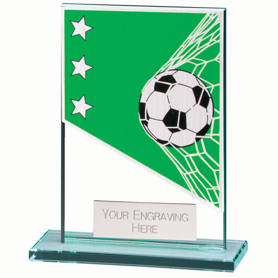 Picture of Mustang Football Green Jade Glass Award 80mm