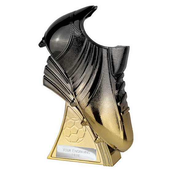 Picture of Power Boot Football Heavyweight Award Carbon Black to Gold 160mm