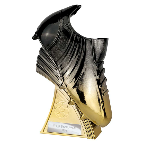 Picture of Power Boot Football Heavyweight Award Carbon Black to Gold 200mm