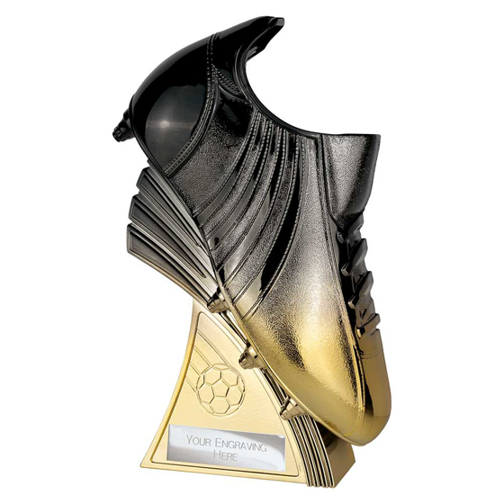 Picture of Power Boot Football Heavyweight Award Carbon Black to Gold 230mm