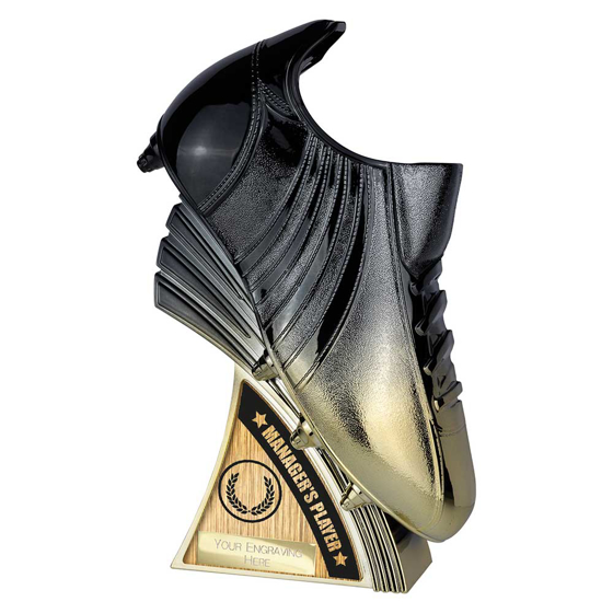 Picture of Power Boot Heavyweight Managers Player Carbon Black to Gold 230mm