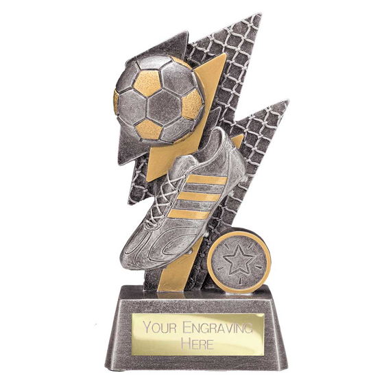 Picture of Strike Bolt Football Award Antique Silver & Gold 170mm