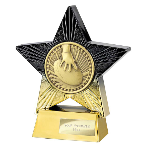 Picture of Superstar Rugby Award Black & Gold 140mm