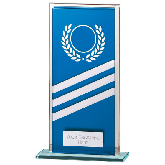 Picture of Talisman Multisport Mirror Glass Award Blue & Silver 180mm