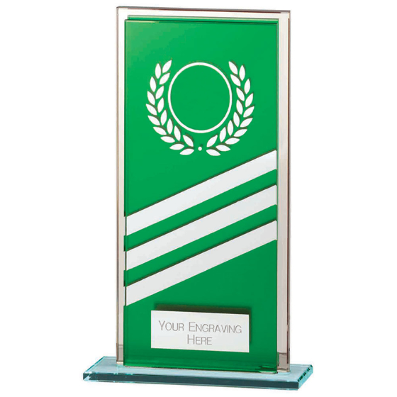 Picture of Talisman Multisport Mirror Glass Award Green & Silver 160mm