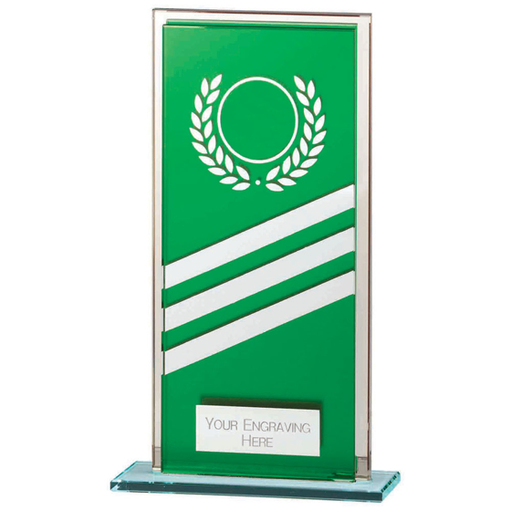 Picture of Talisman Multisport Mirror Glass Award Green & Silver 180mm