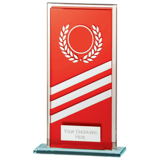 Picture of Talisman Multisport Mirror Glass Award Red & Silver 160mm