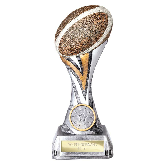 Picture of Tempest Rugby Award Antique Silver & Gold 175mm