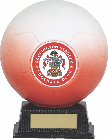 Picture of Nova Sphere Football Award in White and Red 5.75" (145mm)
